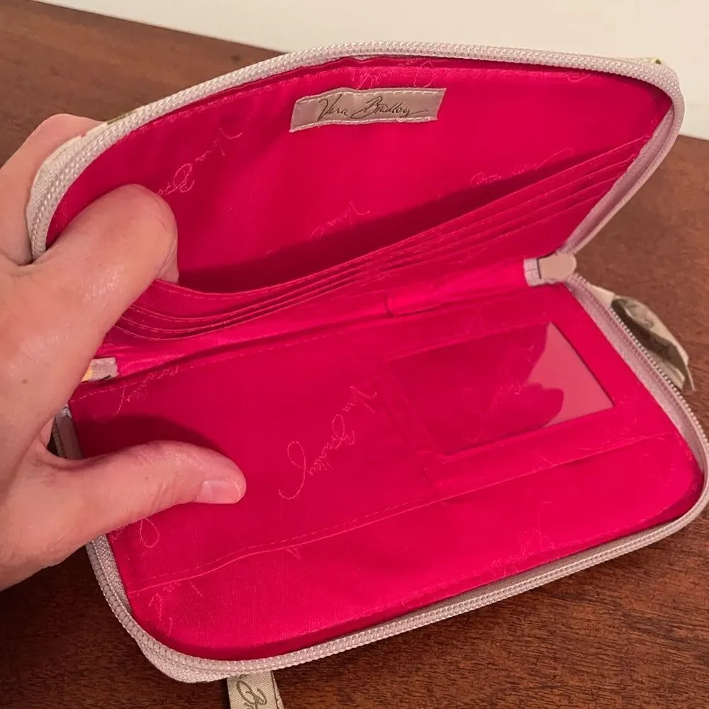 Vera Bradley Zip Around Wallet Make Me Blush NWOT
